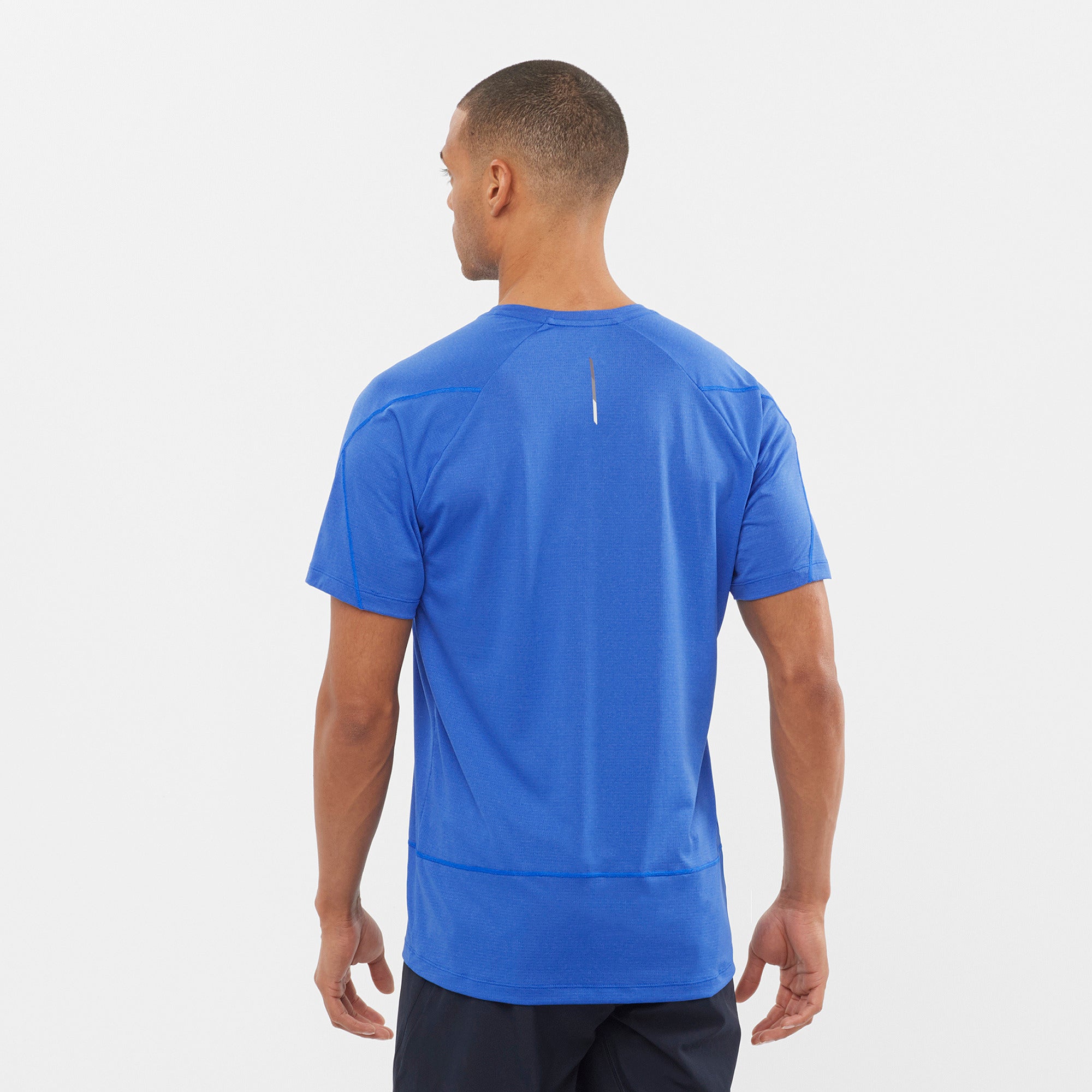 Polera Cross Run Ss tee blu