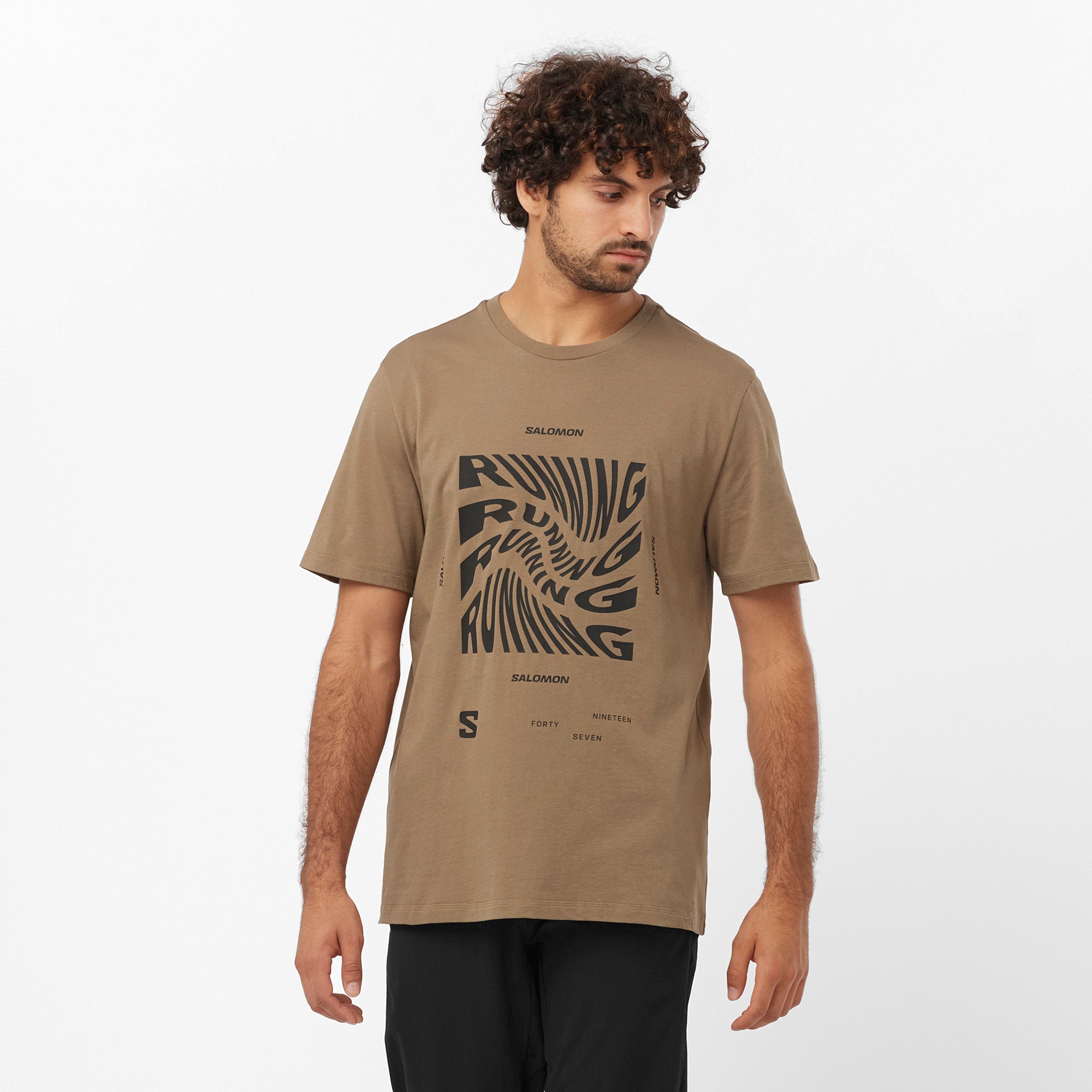 Polera RUNNING GRAPHIC SS TEE br