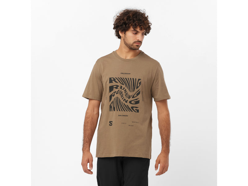 Polera RUNNING GRAPHIC SS TEE br