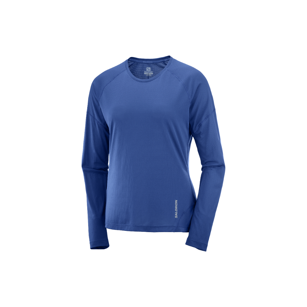 Polera Cross Run LS tee blu