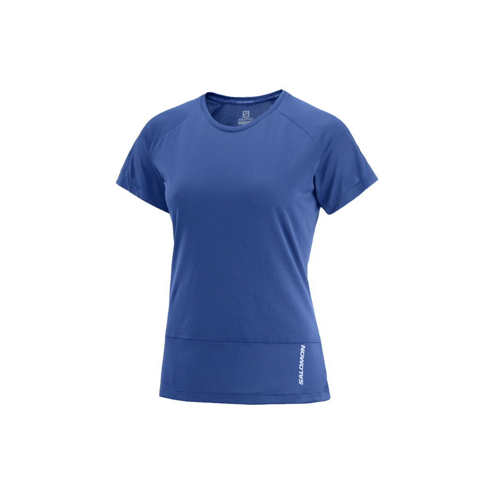 Polera Cross Run Ss tee blu