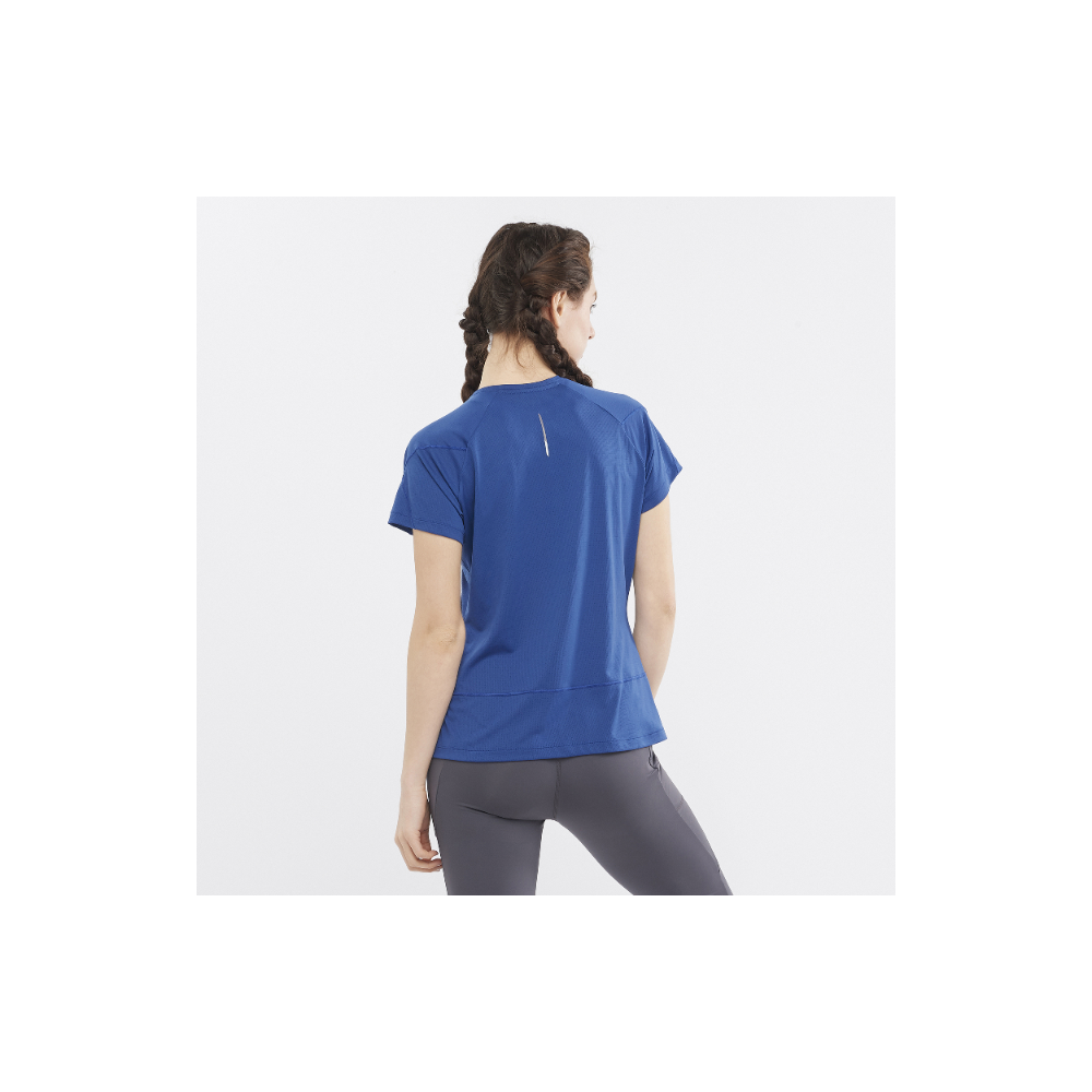 Polera Cross Run Ss tee blu
